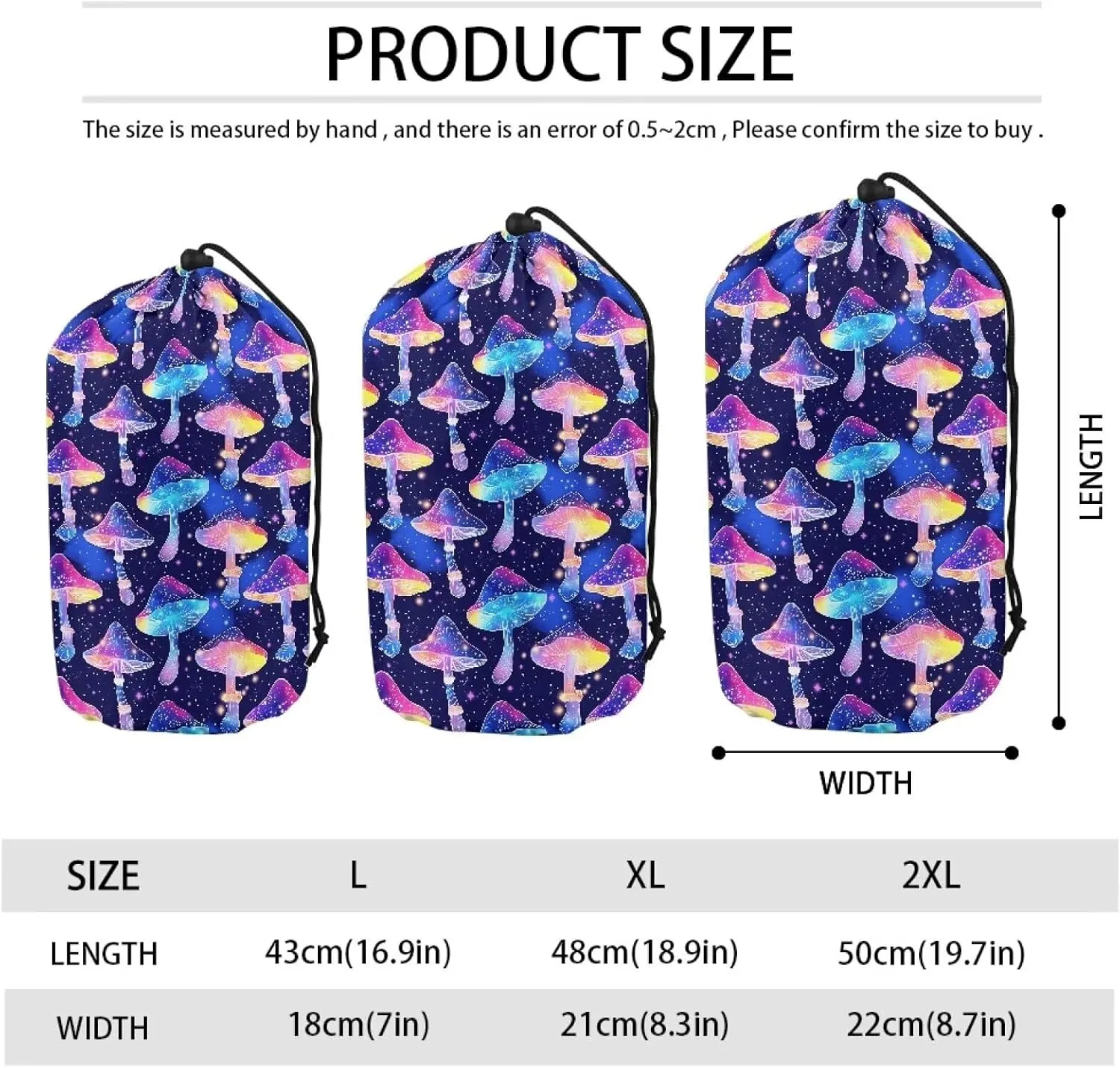 Drawstring Bags Stuff Sack Set 3 Camping Gear Sleeping Bag Stuff Sack for Travel Campsites Trekking