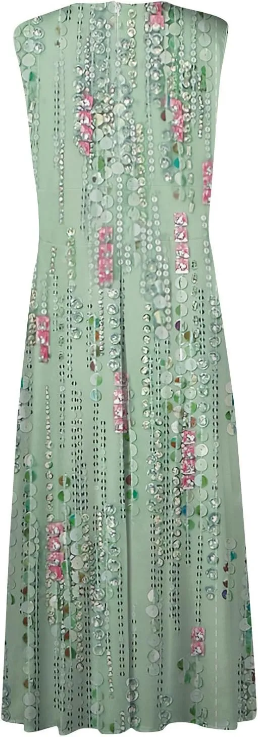 Dresses for Women 2024,Women's Summer Maxi Dress Casual Swing Flowy Floral Fashion Basic Sundresses