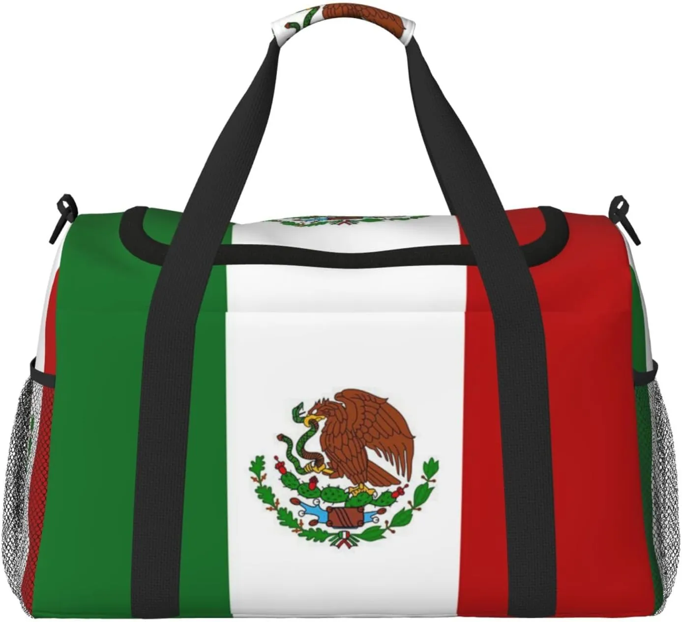 Duffle Bag For Travel Mexican-Flag Travel Bag Carry On Bag For Womens Mens Gym Weekender Overnight Trips