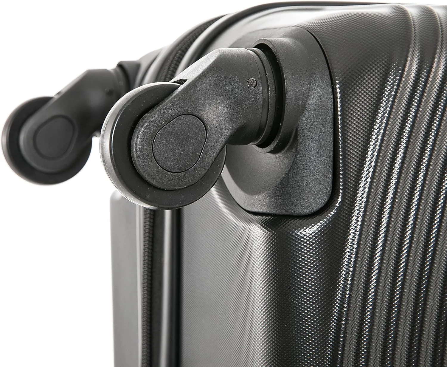 DUKAP INCEPTION Luggage with Spinner Wheels | Durable Lightweight Hardside Suitcase, Travel Bag with Handle and Trolley, 24-Inch Medium Checked Luggage | Black