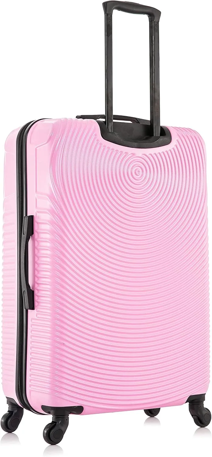 DUKAP INCEPTION Luggage with Spinner Wheels | Durable Lightweight Hardside Suitcase, Travel Bag with Handle and Trolley, 28-Inch Large Checked Luggage | Pink