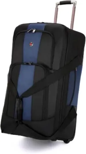 Durable 30 Inch Rolling Trolley Travel Bag | Water-Resistant Carry On Luggage Bag for Men & Women | Ideal Rolling Duffle Bag for Long & Short Trips | 3 Zipper Compartments Travel Suitcase