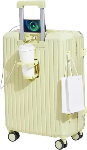 Durable Pink Hard Shell Carry On Luggage - 24 Inch Suitcase with Wheels(Yellow,20in)