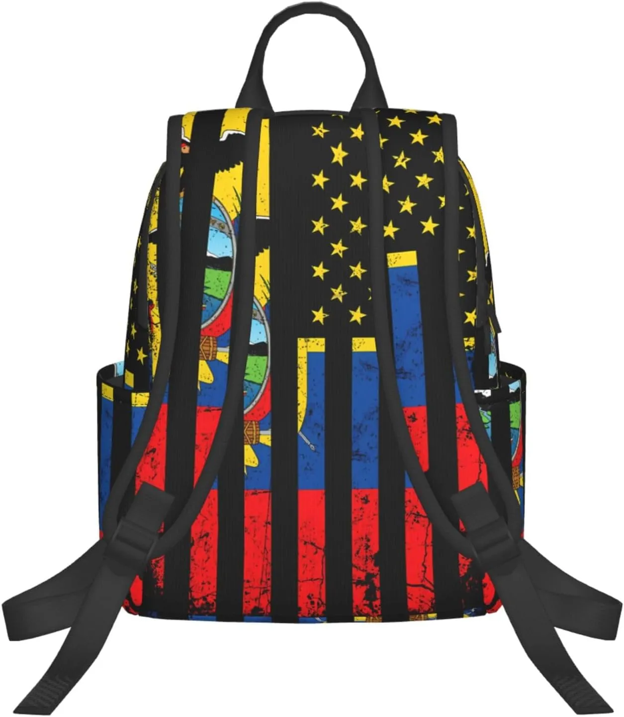 Ecuadorian American Flag America Ecuador Roots Casual Backpacks Large Capacity Laptop Backpack Sports Fitness Rucksack Travel Carry-On Daypack Work Bag for Outdoor Camping