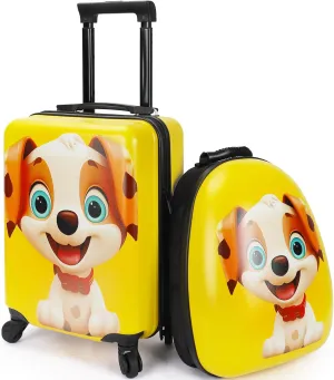 Emissary Kids Luggage With Wheels - Suitcase for Boys and Girls, Puppy Set, Carry-on, Toddler Rolling Suitcase