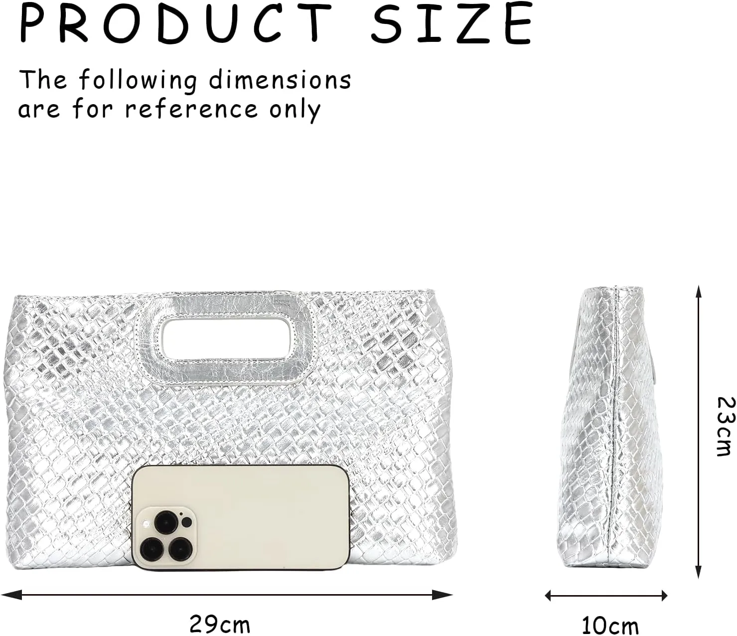 Emprier Clutch Purse for Women Faux Leather Evening Bags With Chain,for Prom Cocktail Wedding