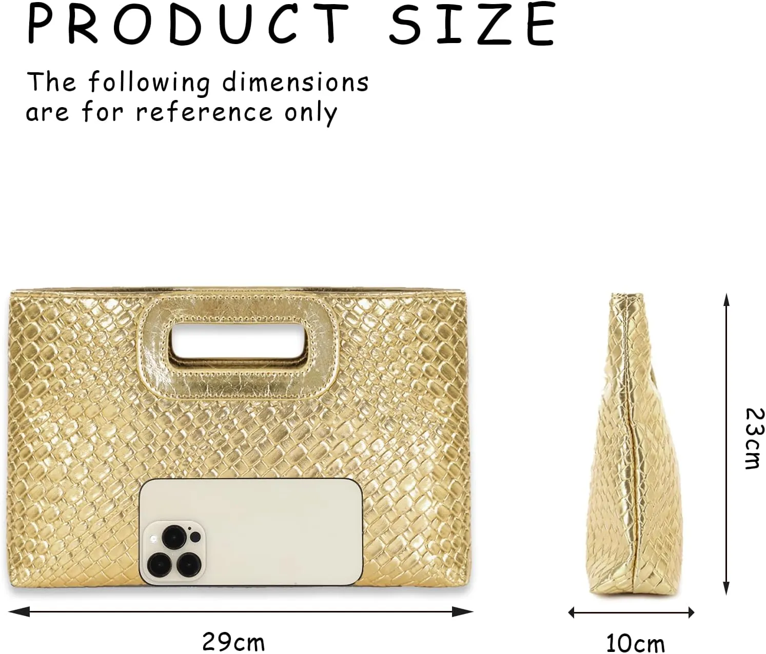 Emprier Clutch Purse for Women Faux Leather Evening Bags With Chain,for Prom Cocktail Wedding