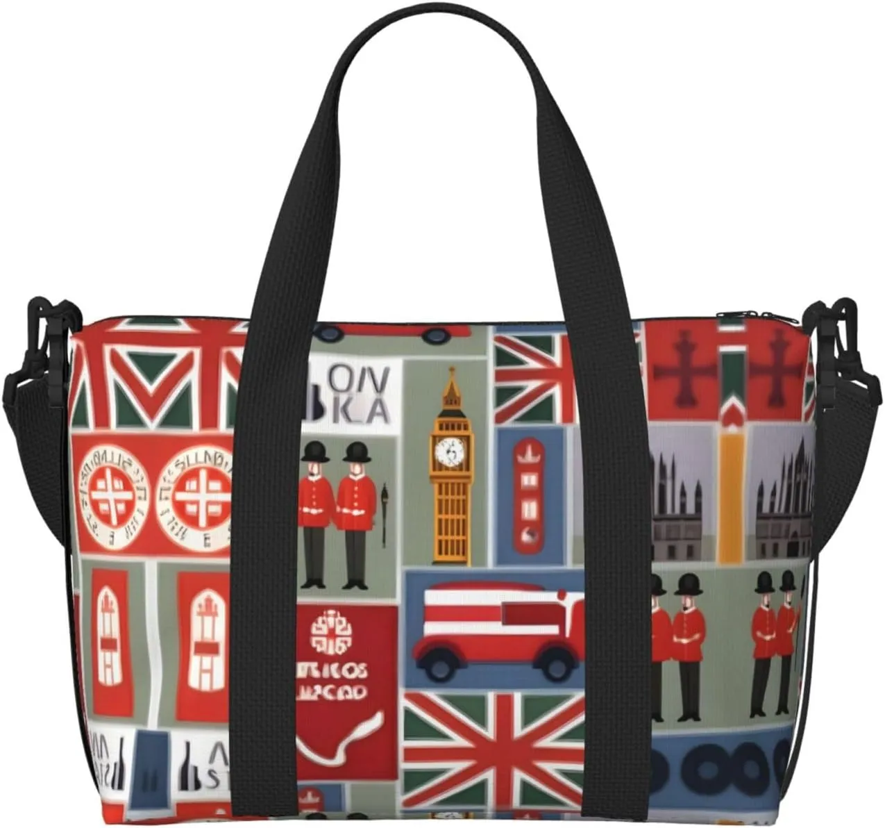 England Symbols print Womens travel bags, weekender carry on for women, sports Gym Bag, Overnight Carry on Bag