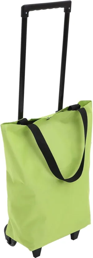 ERINGOGO Foldable Shopping Trolley Cart with Retractable Handle Sturdy Wheels Portable Rolling Grocery Bag Wheels for Shopping Laundry and Travel Lightweight