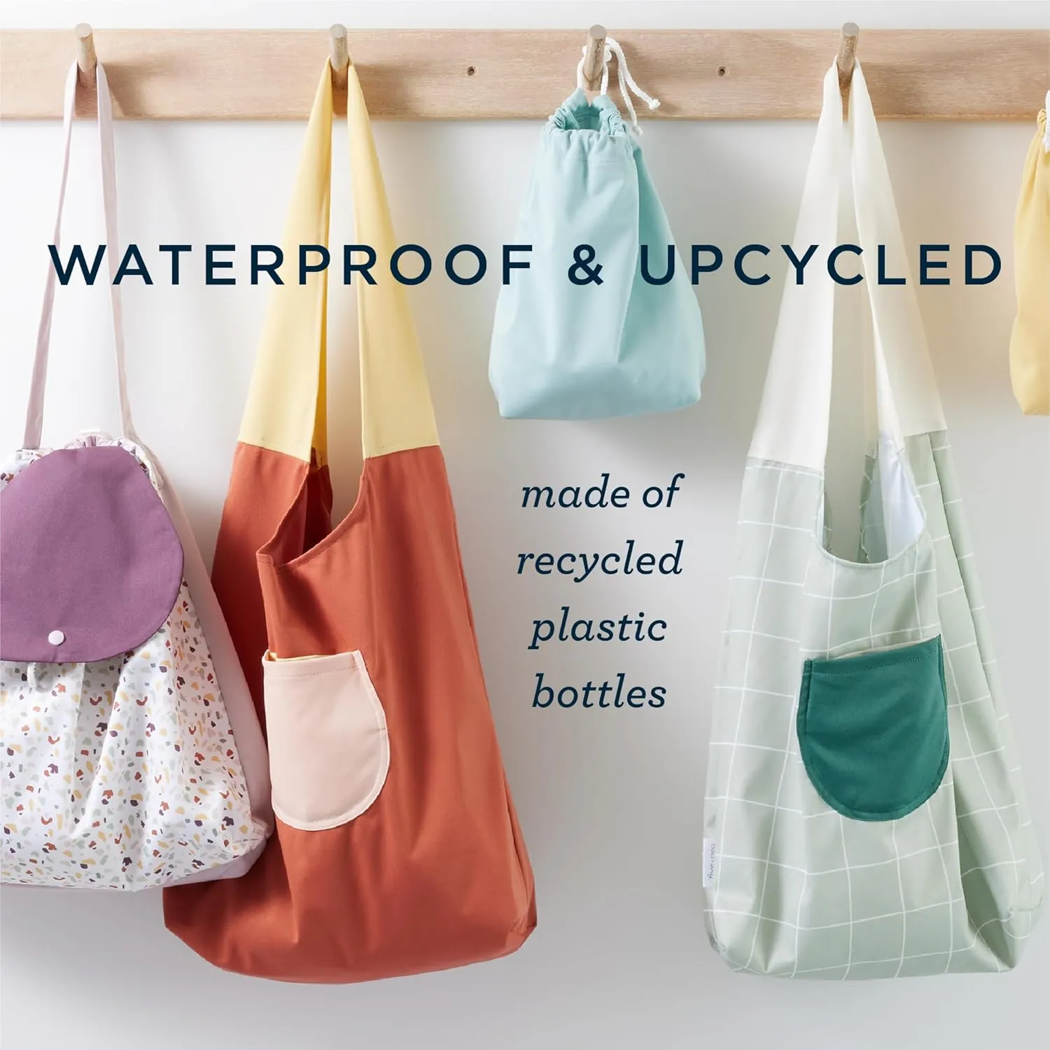 Esembly Carryall Bag - Large, Waterproof, Reusable and Foldable Tote | Perfect for Shopping, Groceries, Beach Days and Travels - Stellar