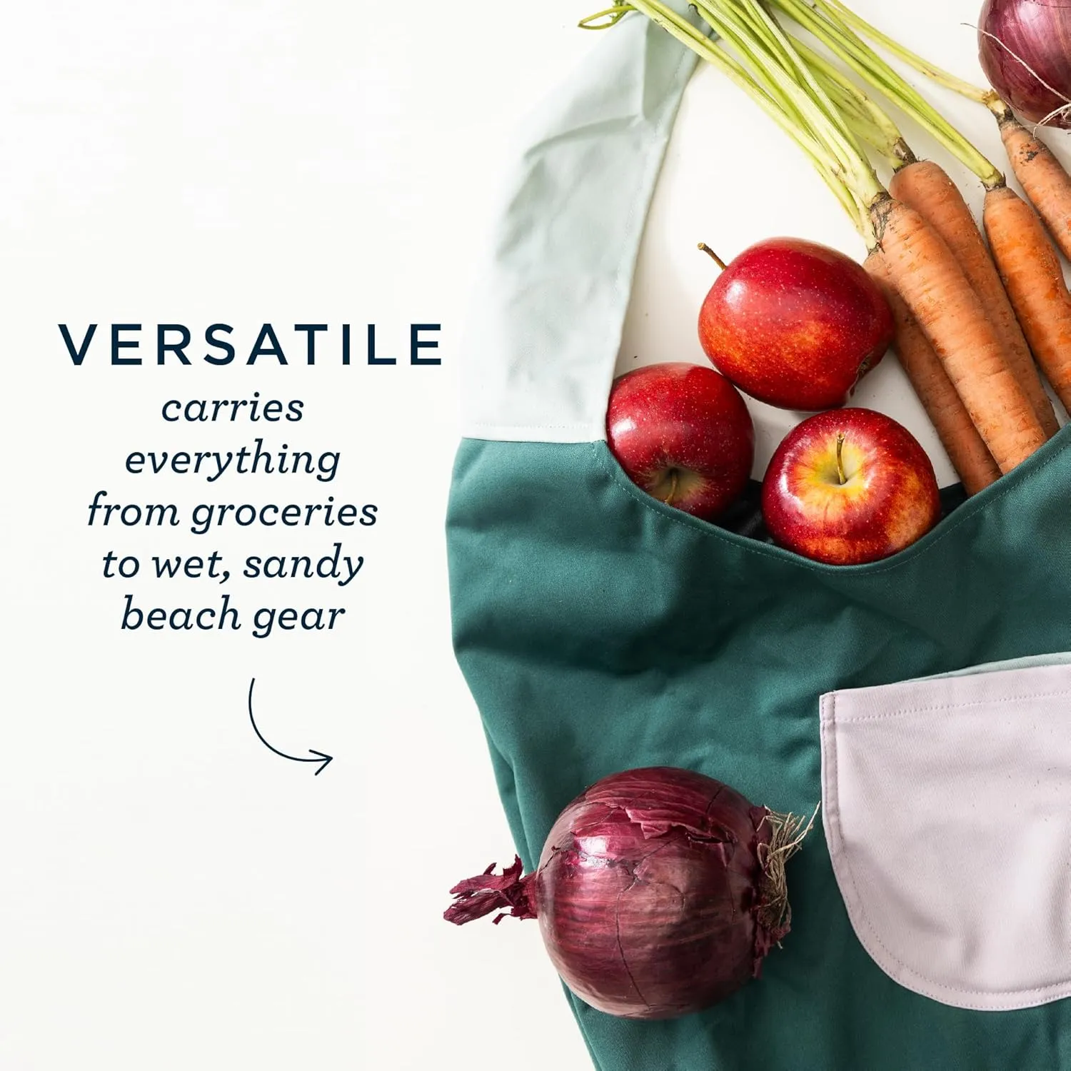 Esembly Carryall Bag - Large, Waterproof, Reusable and Foldable Tote | Perfect for Shopping, Groceries, Beach Days and Travels - Stellar