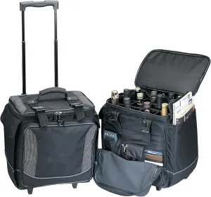Eunicole Rolling Bottle Limo Hold 12 Wine Bottles, Red/White