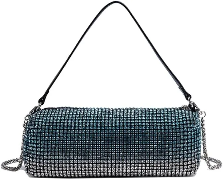 Evening Handbags Bag Clutch Purses for Women Ladies Sparkling Party Handbag Wedding Bag Rhinestones Purse Gradient Blue