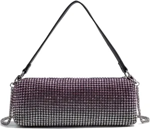 Evening Handbags Bag Clutch Purses for Women Ladies Sparkling Party Handbag Wedding Bag Rhinestones Purse Gradient Pink