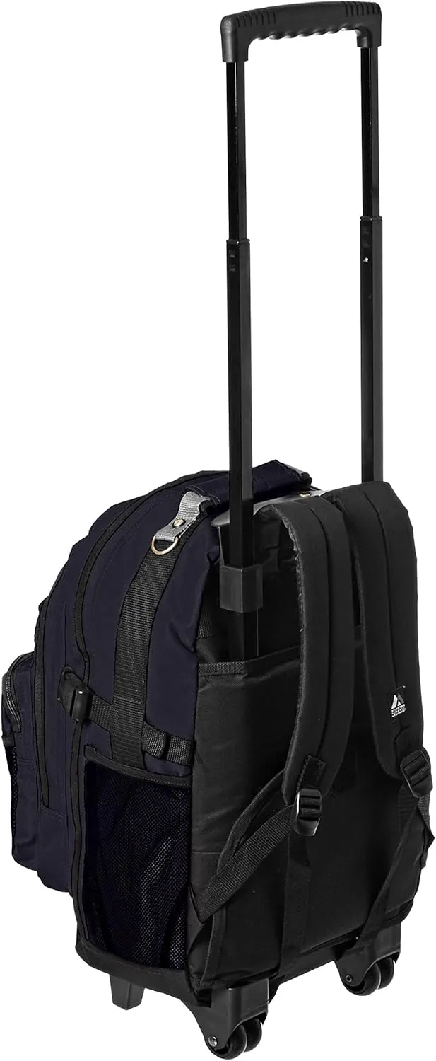 Everest Deluxe Wheeled Backpack, Navy, One Size