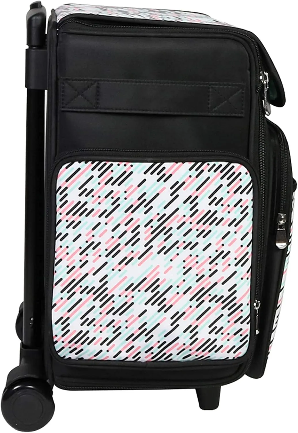 Everything Mary Collapsible Rolling Craft Bag, Pill - Wheeled Scrapbook Tote for Scrapbooking & Art - Travel Organizer Storage Bin for Paper, Glue, Tape - Roller Cart for Teachers & Medical