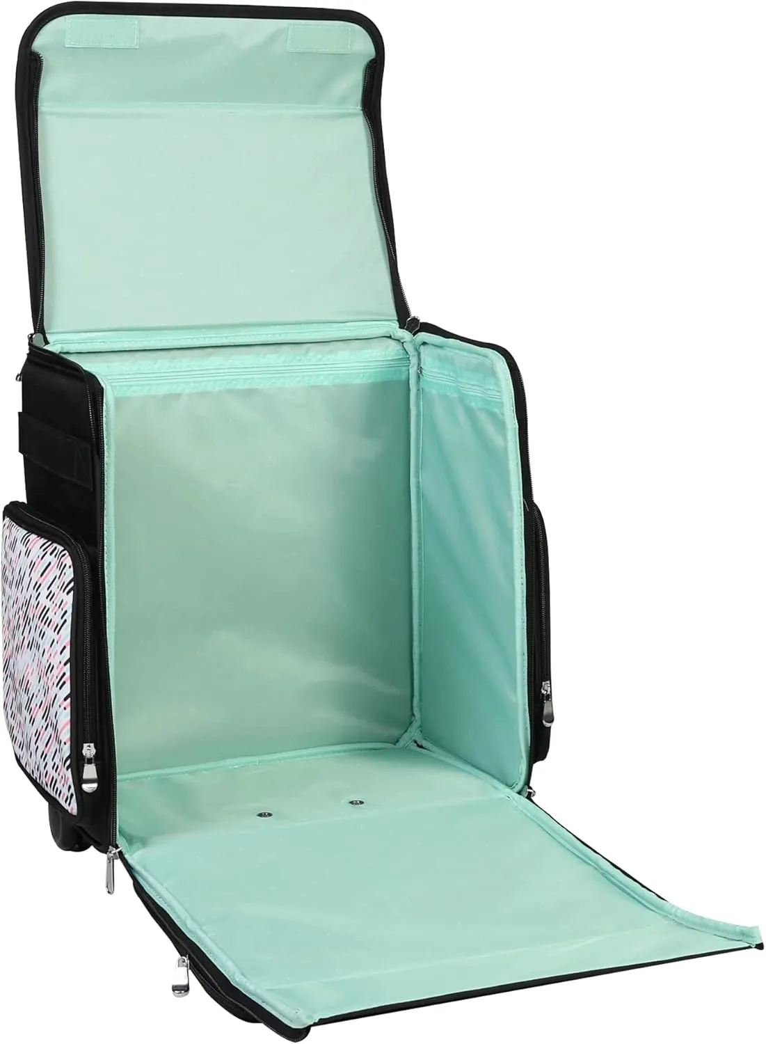 Everything Mary Collapsible Rolling Craft Bag, Pill - Wheeled Scrapbook Tote for Scrapbooking & Art - Travel Organizer Storage Bin for Paper, Glue, Tape - Roller Cart for Teachers & Medical