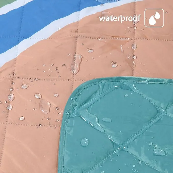 Exclusivo Mezcla Waterproof Picnic Blankets 3-Layer 60x80 Inches Large Sandproof Beach Blanket Foldable Outdoor Blanket for Camping on Grass Picnic Mat
