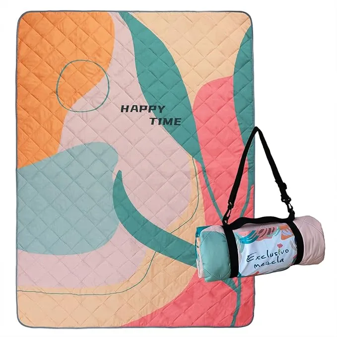 Exclusivo Mezcla Waterproof Picnic Blankets 3-Layer 60x80 Inches Large Sandproof Beach Blanket Foldable Outdoor Blanket for Camping on Grass Picnic Mat