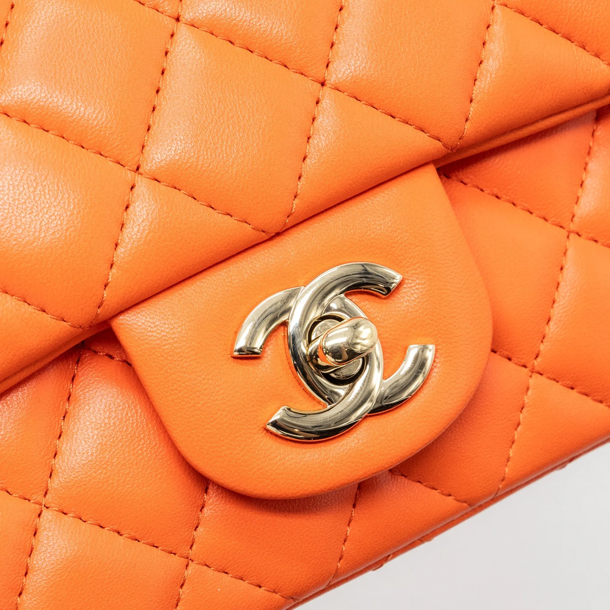 Extensive catalog Chanel Bag Lambskin Chic Rectangular Mini Orange Flap