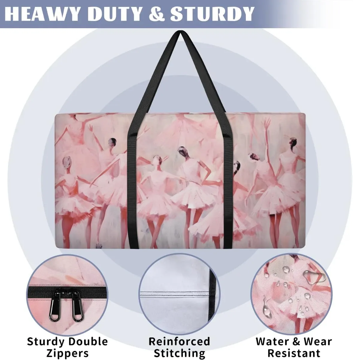 Extra Large Moving Bags Ballet Storage Bags with Handles and Zippers Large Packing Bags for Space Saving Storage Totes Moving Supplies