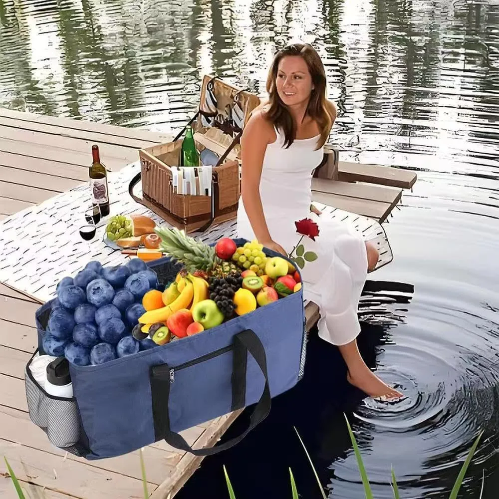 Extra Large Utility Tote Bag,Reusable Shopping Bags with Handles - Waterproof,Foldable,and Spacious