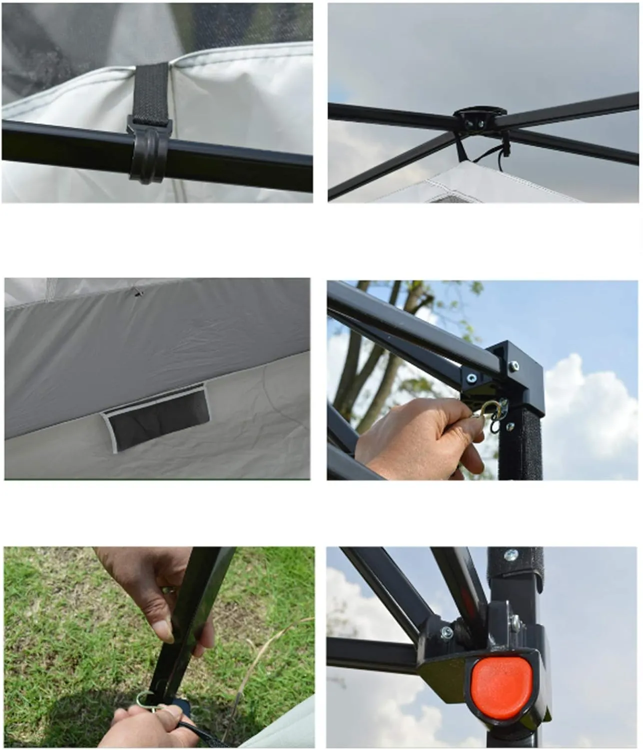 Family Camping Tents, 3-4 Person Screen House Room Garden Patio Canopy Shelter, Lightweight and Sturdy, for Outdoor, Hiking Mountaineering Travel