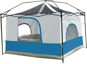 Family Camping Tents, 3-4 Person Screen House Room Garden Patio Canopy Shelter, Lightweight and Sturdy, for Outdoor, Hiking Mountaineering Travel