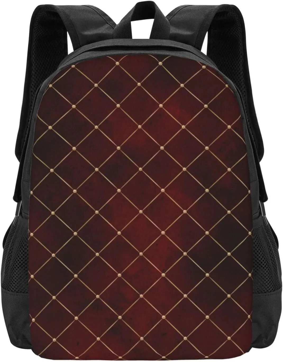 Fancy Burgundy And Gold Lightweight Packable Backpack Travel Casual Hiking Daypack Foldable Backpack For Men Women