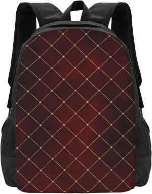 Fancy Burgundy And Gold Lightweight Packable Backpack Travel Casual Hiking Daypack Foldable Backpack For Men Women