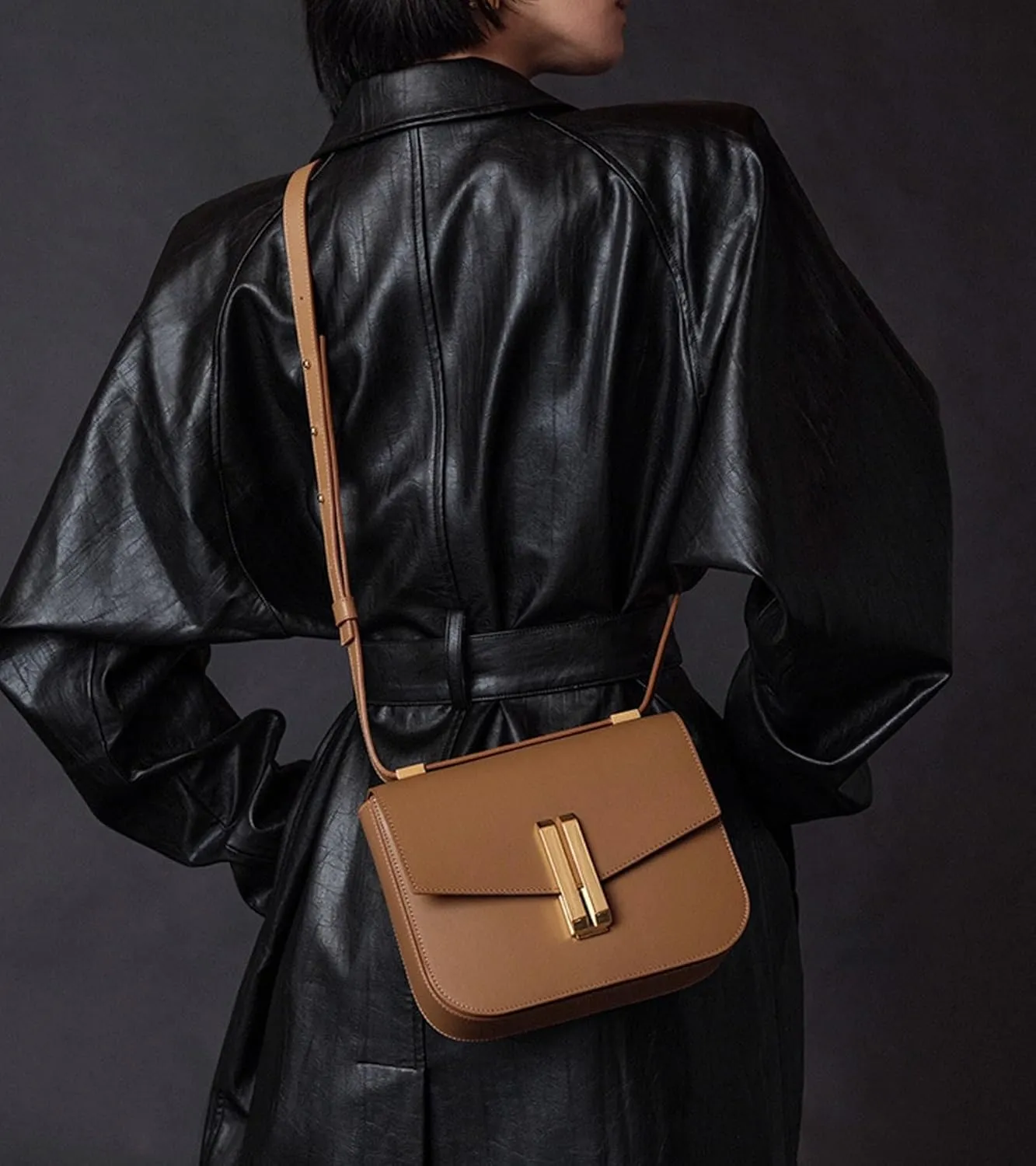 Fashion Classic Leather Shoulder Bag, Small Mini Luxury Crossbody Purse,Lightweight waterproof，with Adjustable Strap