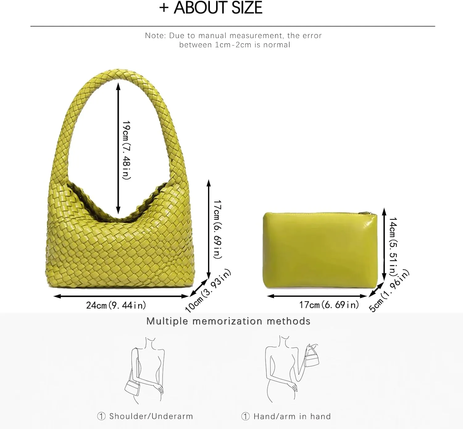 Fashion Designer Handbags and Purses, Women Shoulder Bag, Casual Hand Woven Shopping Tote Hobo, Ladies Underarm Bags