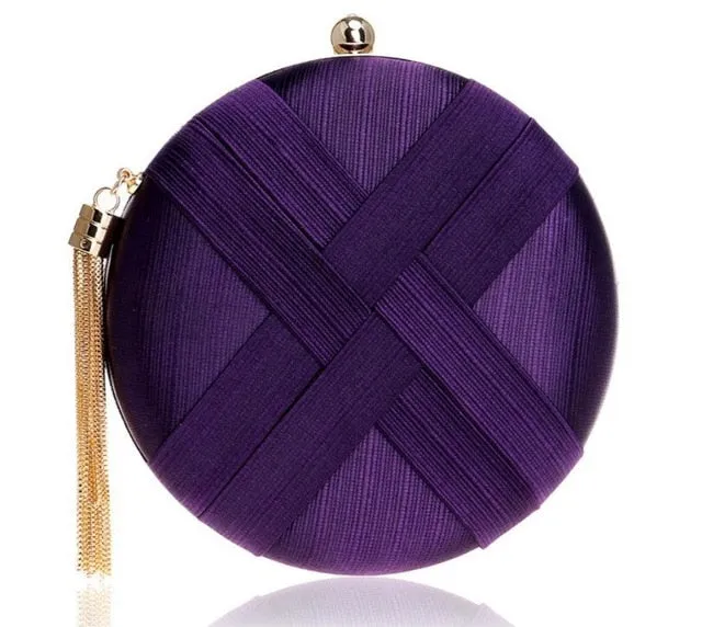 Fashion Desinger Attractive Tassel Wallet Evening  Purse MOON Wedding Clutch Women's Round Bags LUXY Shoulder Bag ZD797 Handbags Industrial-grade Clutch