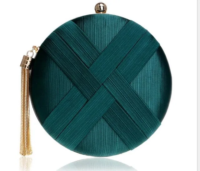 Fashion Desinger Attractive Tassel Wallet Evening  Purse MOON Wedding Clutch Women's Round Bags LUXY Shoulder Bag ZD797 Handbags Industrial-grade Clutch