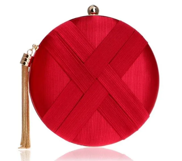 Fashion Desinger Attractive Tassel Wallet Evening  Purse MOON Wedding Clutch Women's Round Bags LUXY Shoulder Bag ZD797 Handbags Industrial-grade Clutch