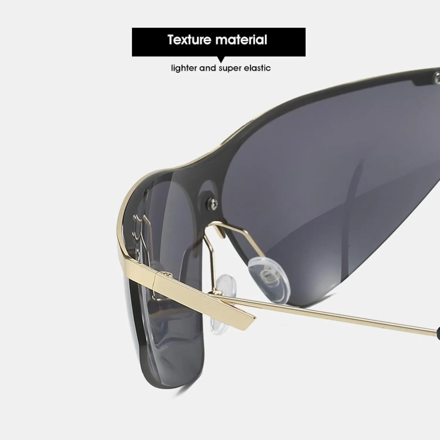 Fashion Punk Sports Sunglasses Men Women Luxury Half Frame Cat Eye Sun Glasses Uv400