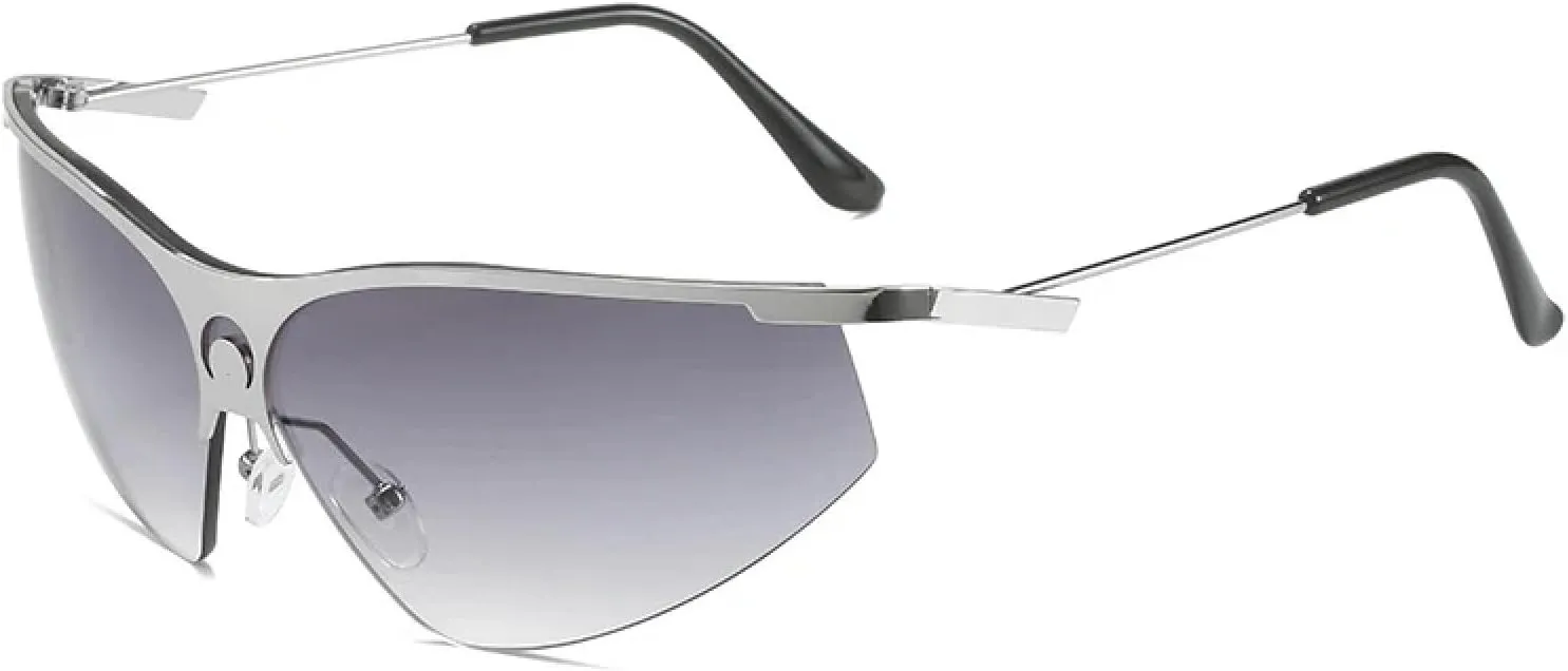 Fashion Punk Sports Sunglasses Men Women Luxury Half Frame Cat Eye Sun Glasses Uv400
