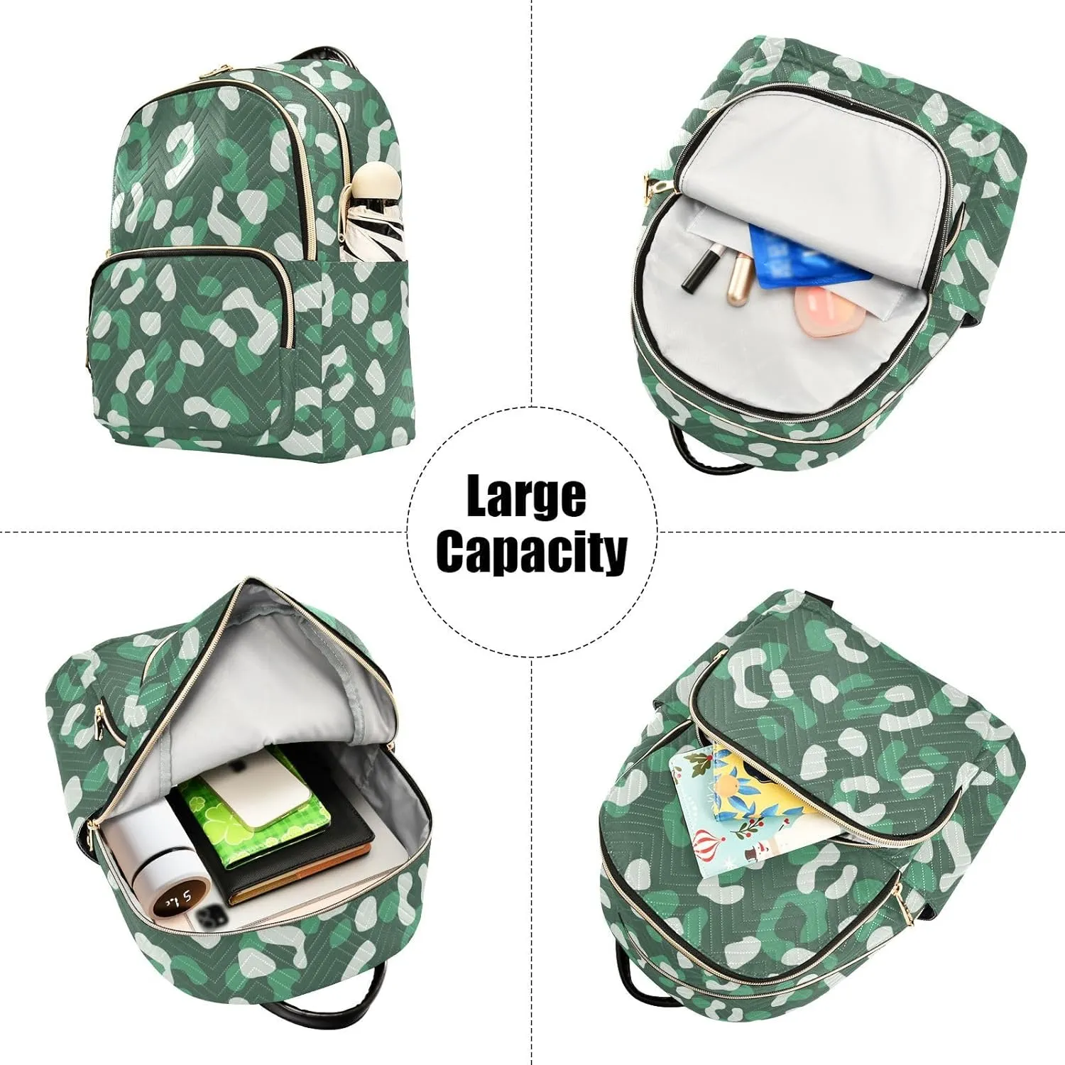Fashion Travel Backpack for Women Multi Pockets Lightweight Purse for Women Mottled (Small Pattren 4)