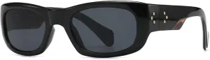 Fashion Vintage Rectangle Women for Men Luxury Gradient Sun Glasses Punk Rivet Eyewear