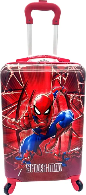 Fast Forward Kids Licensed Hard-Side 20” Spinner Luggage Lightweight Carry-On Suitcase (Spiderman - 2)