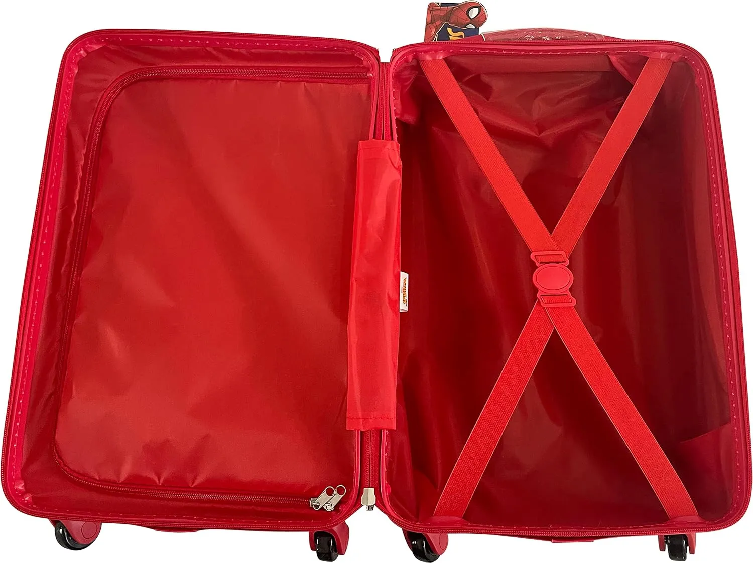 Fast Forward Kids Licensed Hard-Side 20” Spinner Luggage Lightweight Carry-On Suitcase (Spiderman - 2)