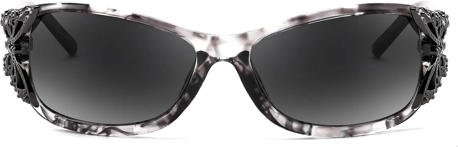 FEISEDY Trendy Polarized Y2K Sunglasses Wrap Around Butterfly Design Fashion Sunnies UV400 Protection B0078