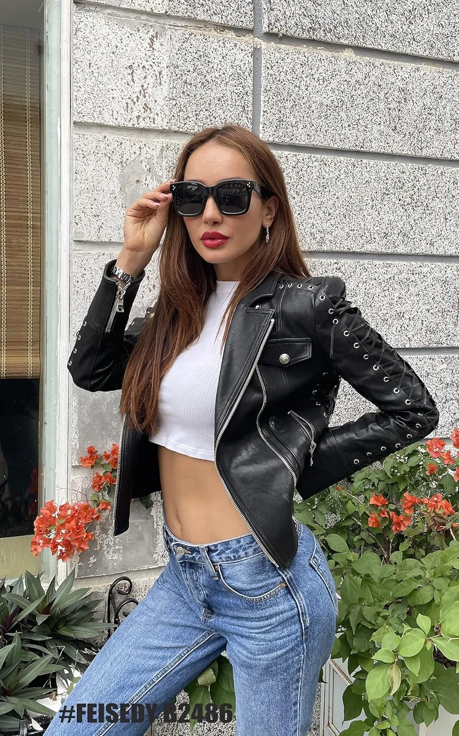 FEISEDY Vintage Women Butterfly Sunglasses Designer Luxury Square Gradient Sun Glasses Shades B2486