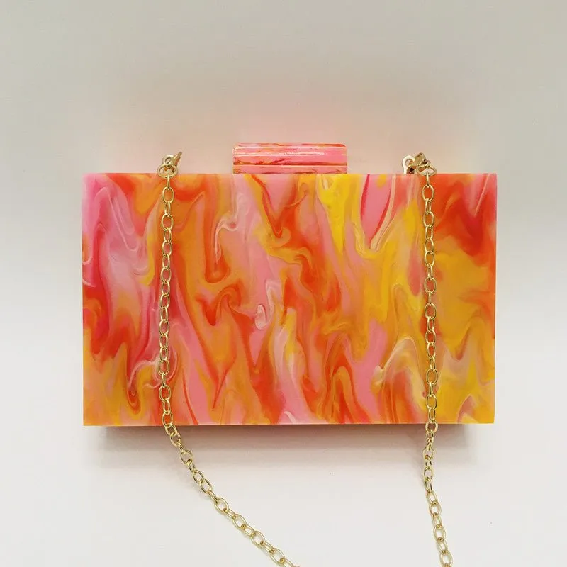 Female Purse and Handbags Girl Acrylic Shoulder Bag