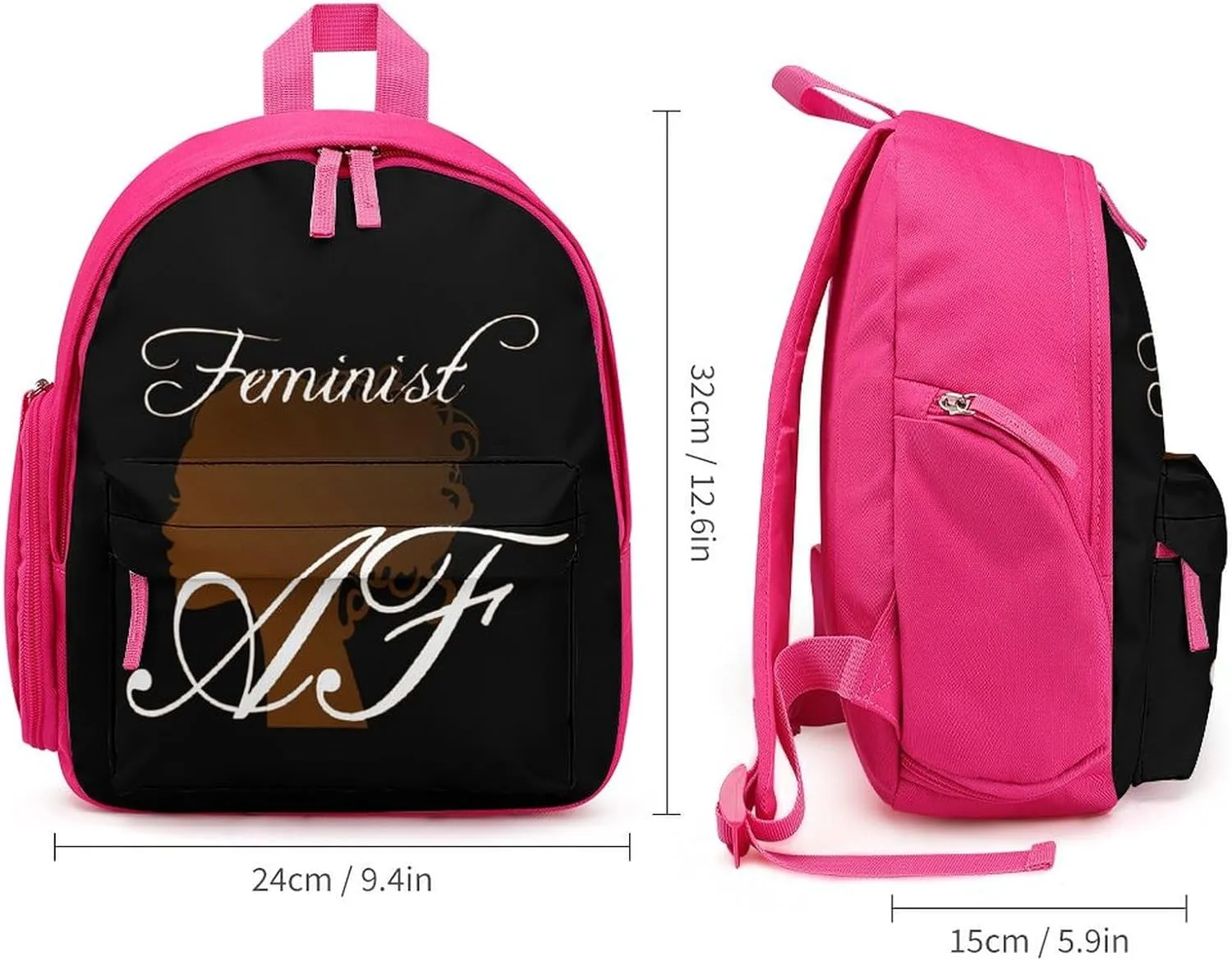 Feminist Funny Travel Backpack Lightweight Shoulder Bag Casual Daypack for Daily Business for Women Men
