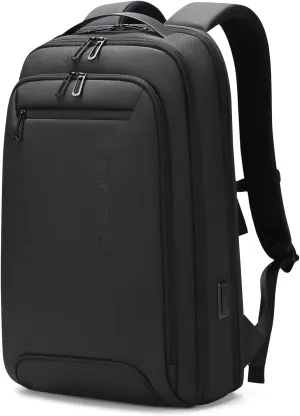 FENRUIEN Business Laptop Backpack for Men, Slim USB Travel Backpack Lightweight Water Resistant Unisex Work/College 15.6 Inch Computer Backpack
