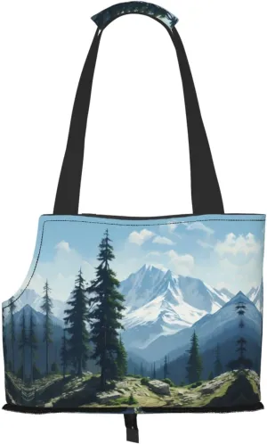 fig. Tomb Printed pet Shoulder Bag, Suitable for Small Dogs and Cats, Shopping and Travel Dual-Purpose Bag