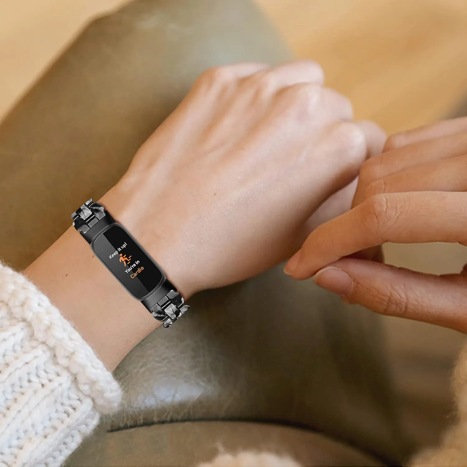 Fit for Fitbit Luxe/Fitbit Luxe Special Edition Bands Women Men, Fashion Durable Resin Replacement Watch Bands Bracelet Wristbands Straps for Fitbit Luxe Fitness and Wellness Tracker