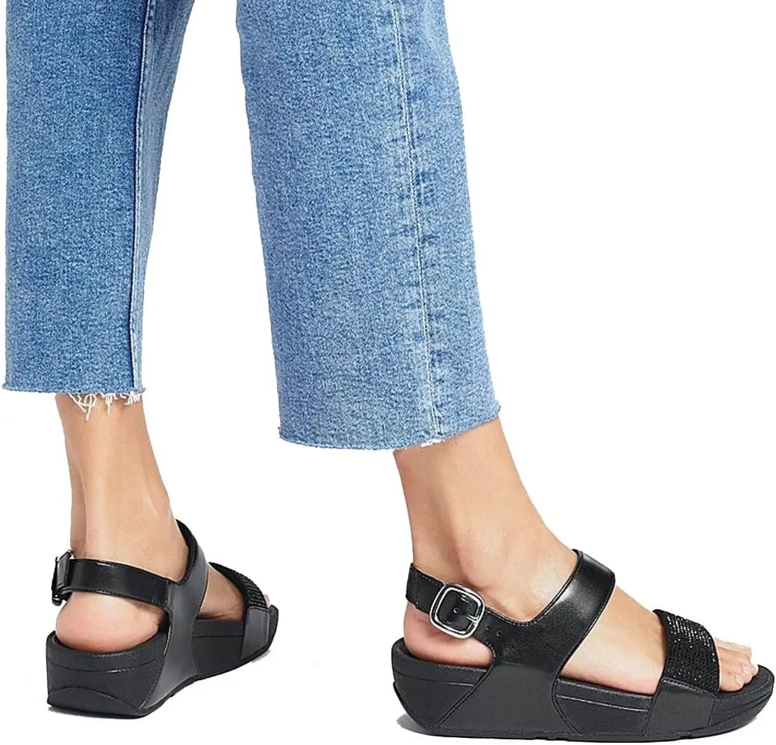 FitFlop Women's Lulu Crystal Embellished Back-Strap Sandals Wedge