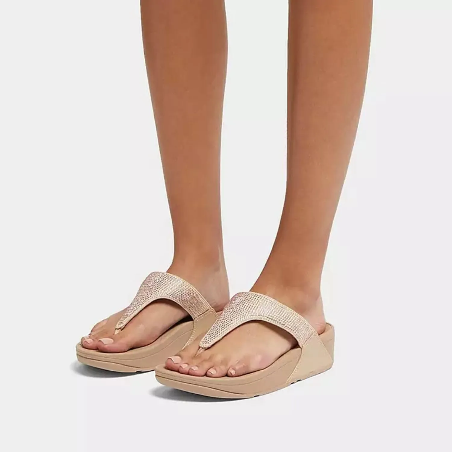 FitFlop Women's LULU Crystal Embellished Toe-Post Sandals